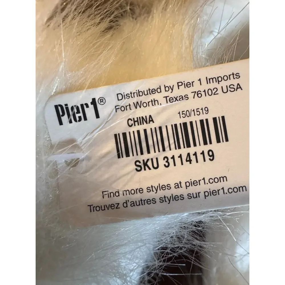 Pier One Faux Fur Garland 69” – White Wedding Decor | Luxe Winter Holiday Accent